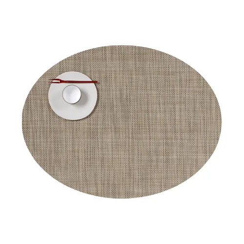 Chilewich Mini Basketweave Oval Placemat, 14" x 19.25"