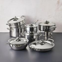 Ruffoni Opus Prima Hammered Stainless Steel 14-Piece Cookware Set