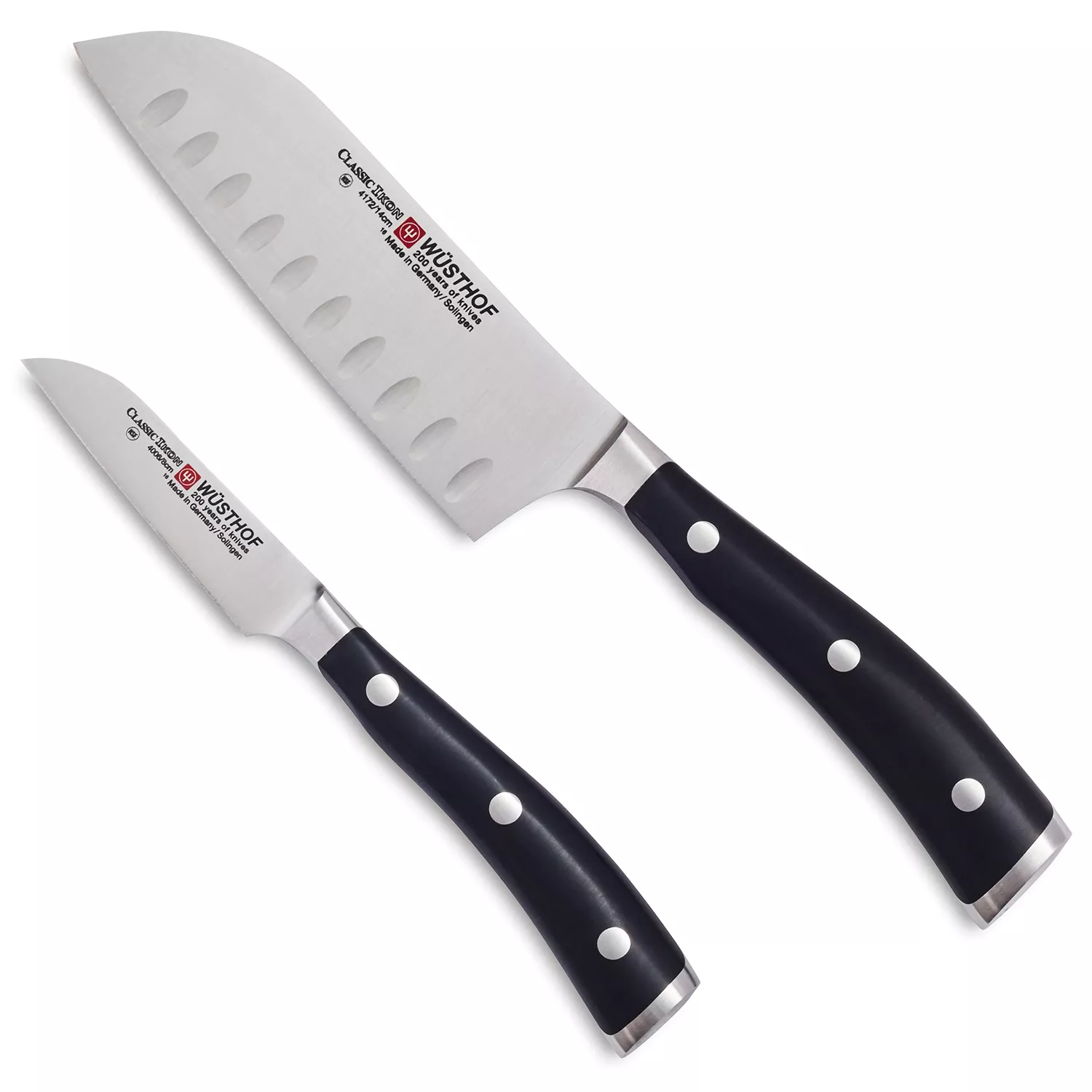 WÜSTHOF Classic Ikon 2-Piece Chinese Chef's Knife and Sharpener Set