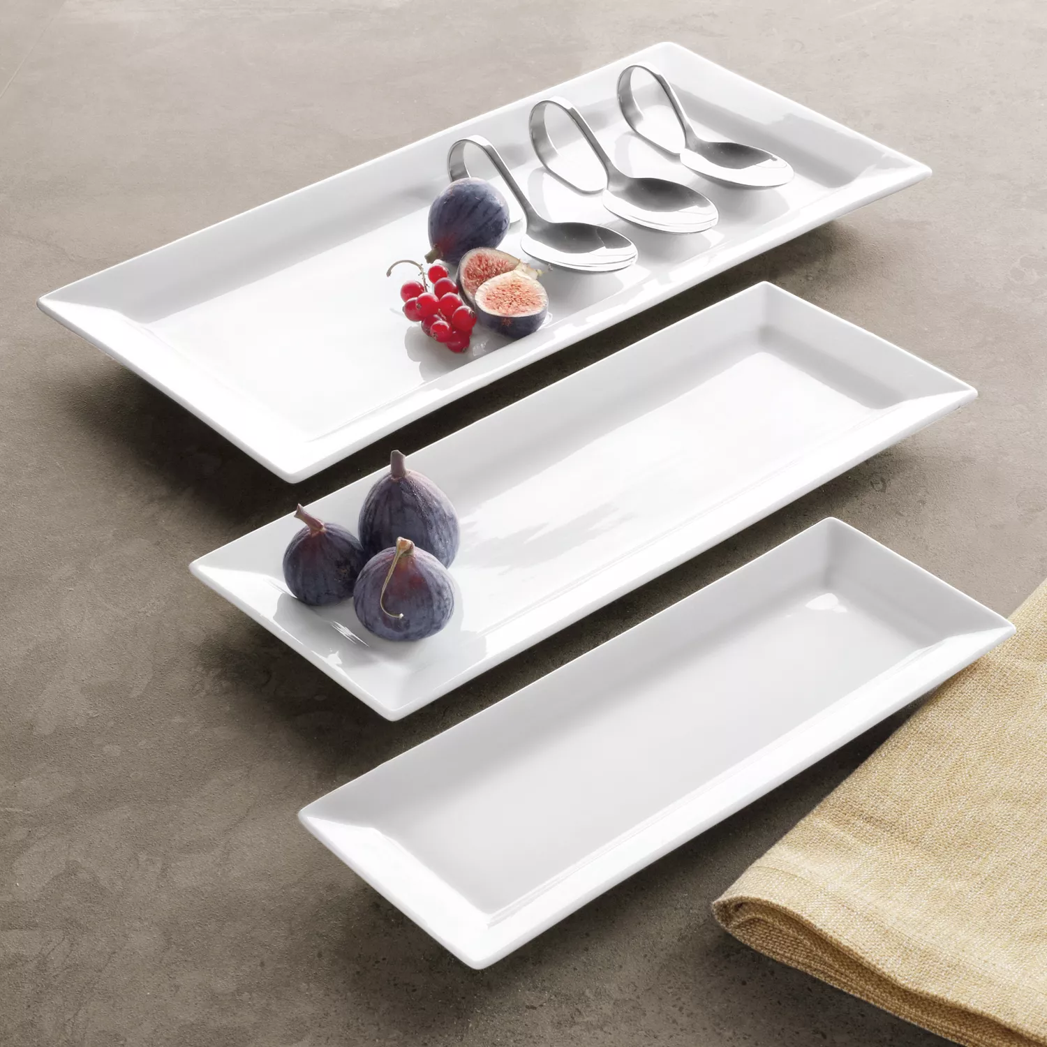 Sur La Table Porcelain Platters, Set of 3