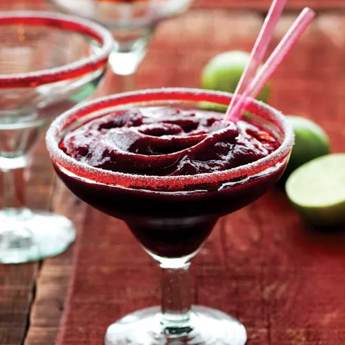 Blueberry, Blackberry and Basil Margarita Puree