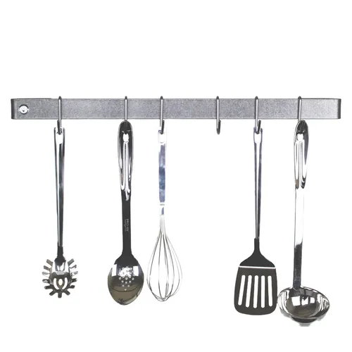 Enclume Classic Hammered Steel Utensil Bar Wall Racks