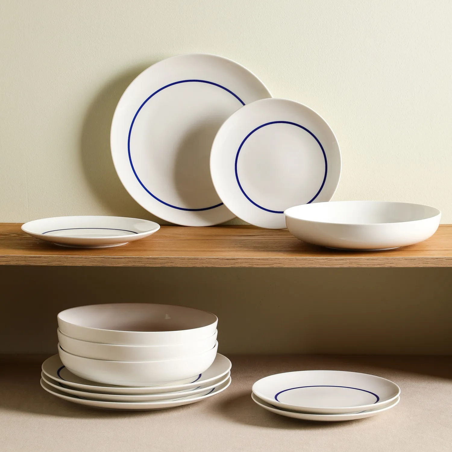 Stone Lain Luna Porcelain 12-Piece Dinnerware Set