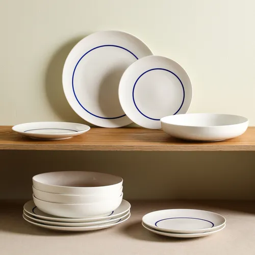 Stone Lain Luna Porcelain 12-Piece Dinnerware Set