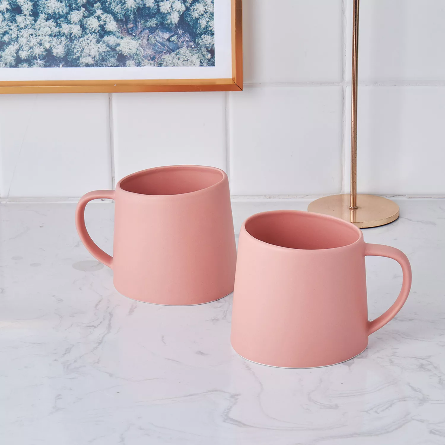 Stone Lain Delilah Porcelain Organic Shaped Mugs, Set of 6