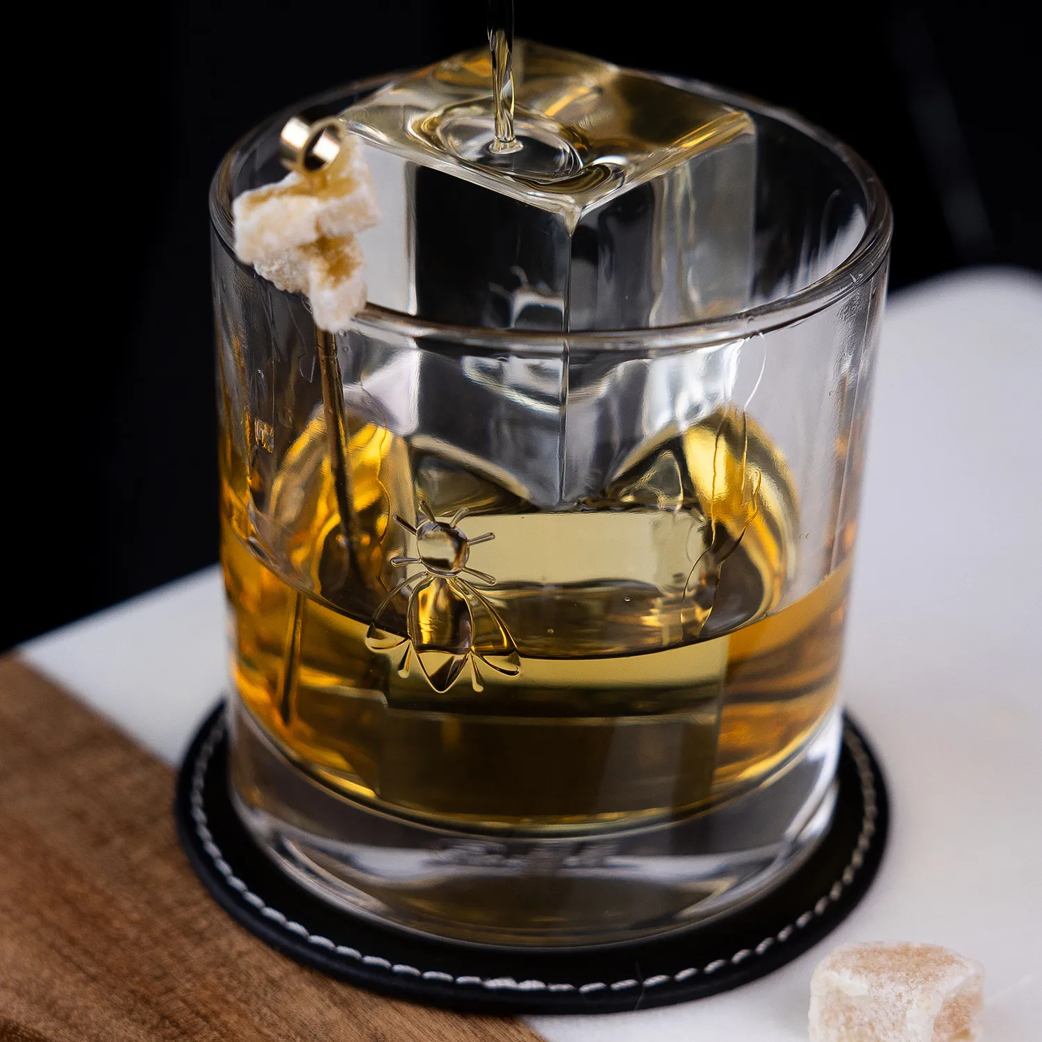 La Rochère Abeille Bee Whiskey Tumblers, Set of 4