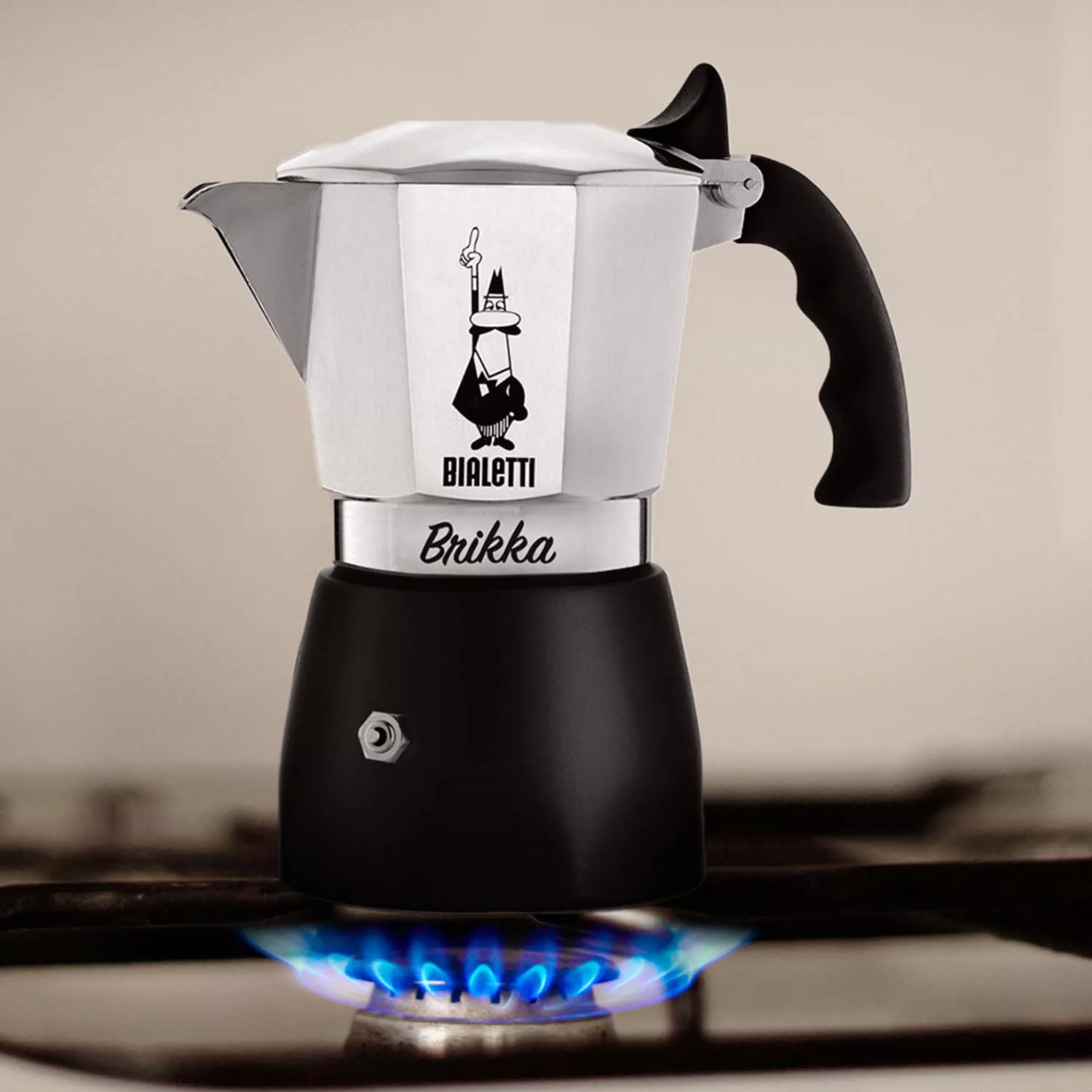 Bialetti Moka Induction Stovetop Brewer, Starter Pack