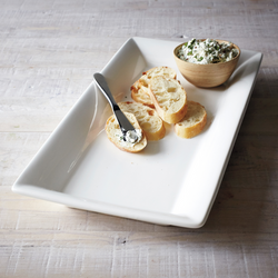 Italian Whiteware Rectangular Serving Platter, 17.75&#34; x 9&#34;