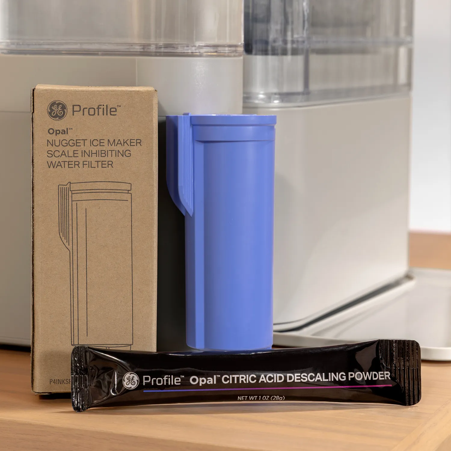 GE Profile Opal 2.0 Ultra Nugget Ice Maker with Side Tank and Scale Inhibiting Filter