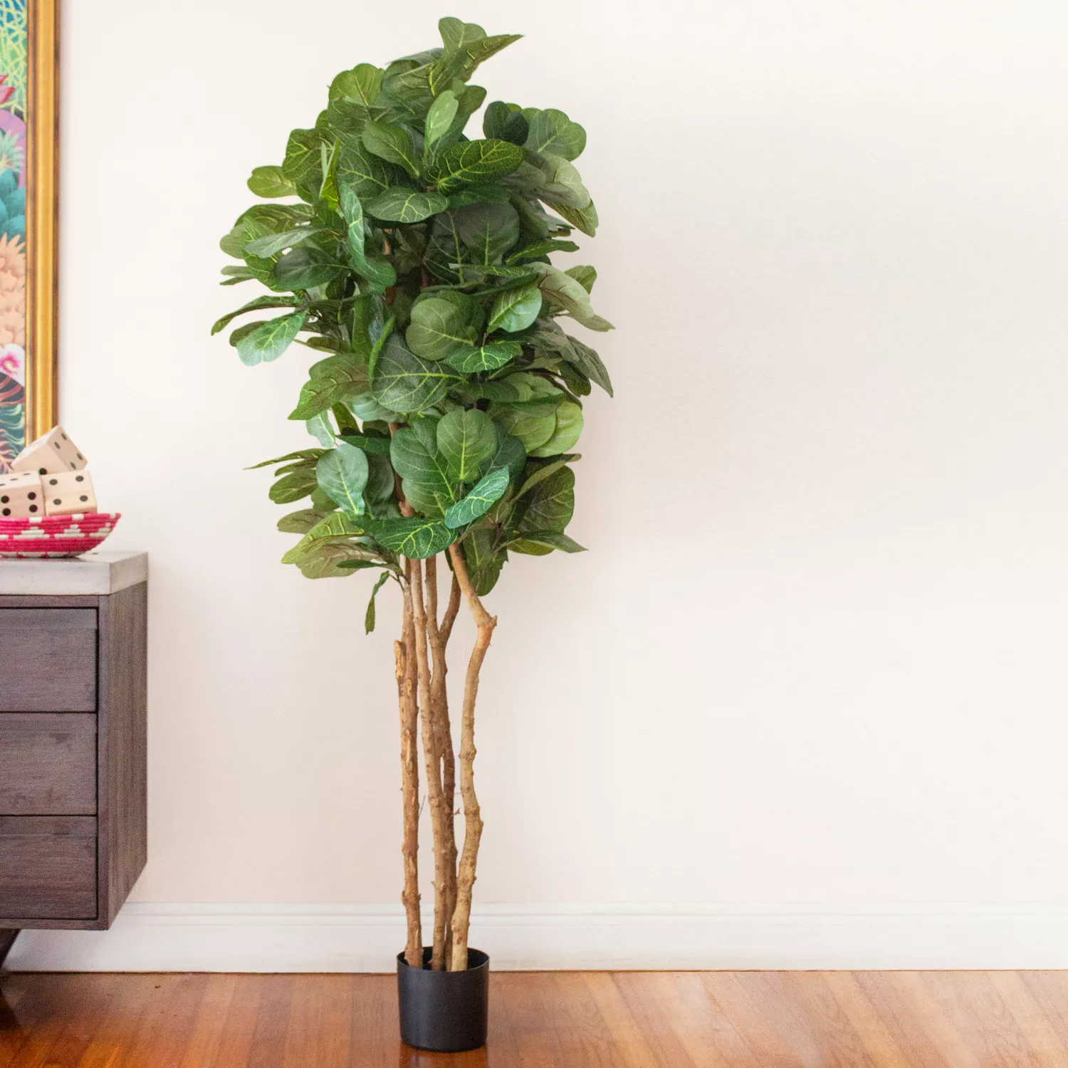 Nearly Natural Fiddle Leaf Fig Silk Tree, 6'
