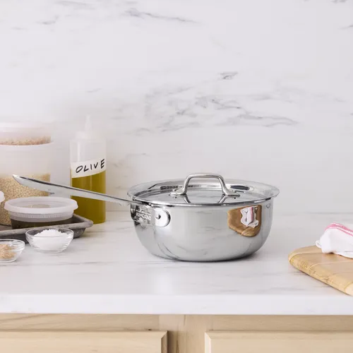All-Clad D3 Stainless Steel Chef's Selection Saucier, 3 qt.