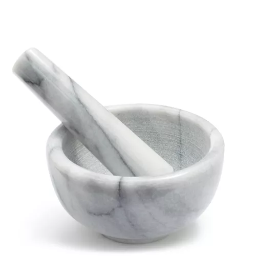 Sur La Table White Marble Mortar & Pestle, 2&#189;&#34; x 4&#189;&#34;
