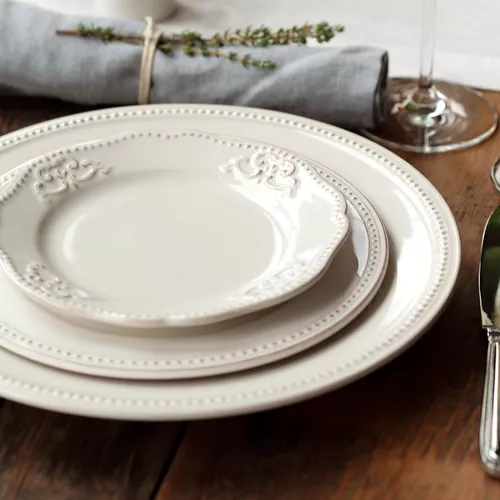 Sur La Table Pearl Stoneware Dessert Plates, Set of 4