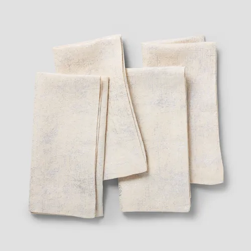 Sur la table Silver Lattice Napkins, Set of 4
