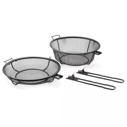 Outset Chef&#8217;s Jumbo Outdoor Grill Basket with Removable Handles