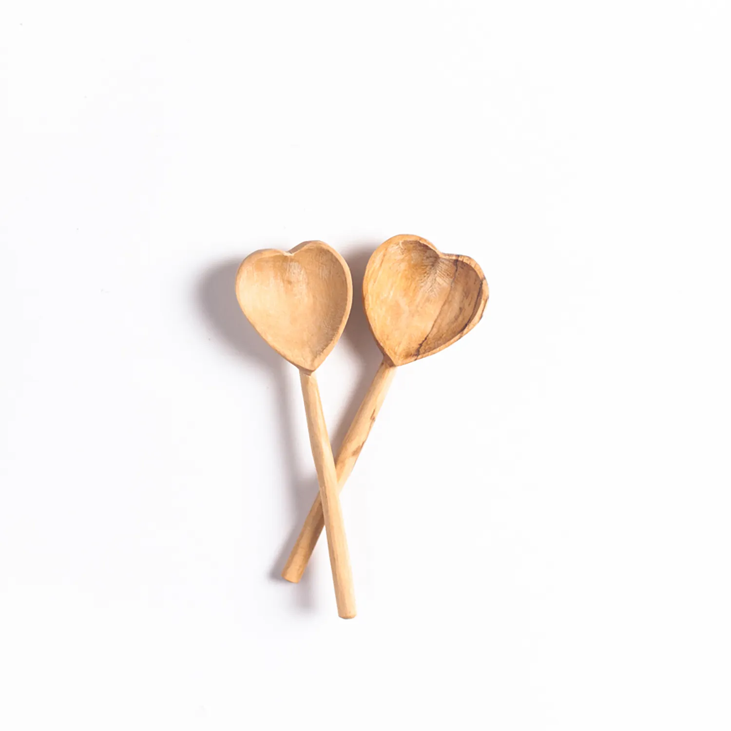Powered by People Olivewood Heart Teaspoons, Set of 2 