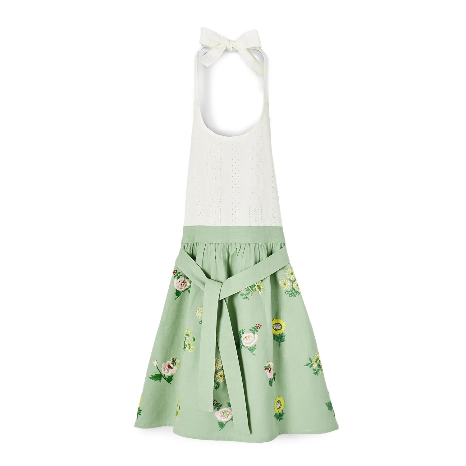 Sur La Table Floral Embroidered Apron