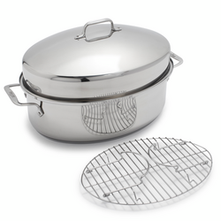All-Clad Stainless Steel Covered Oval Roaster