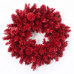 The Magnolia Company Red Pinecone Wreath