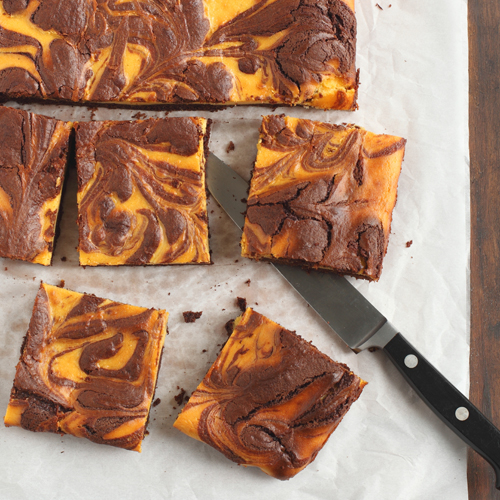 Peanut Butter and Chocolate Marble Brownies
