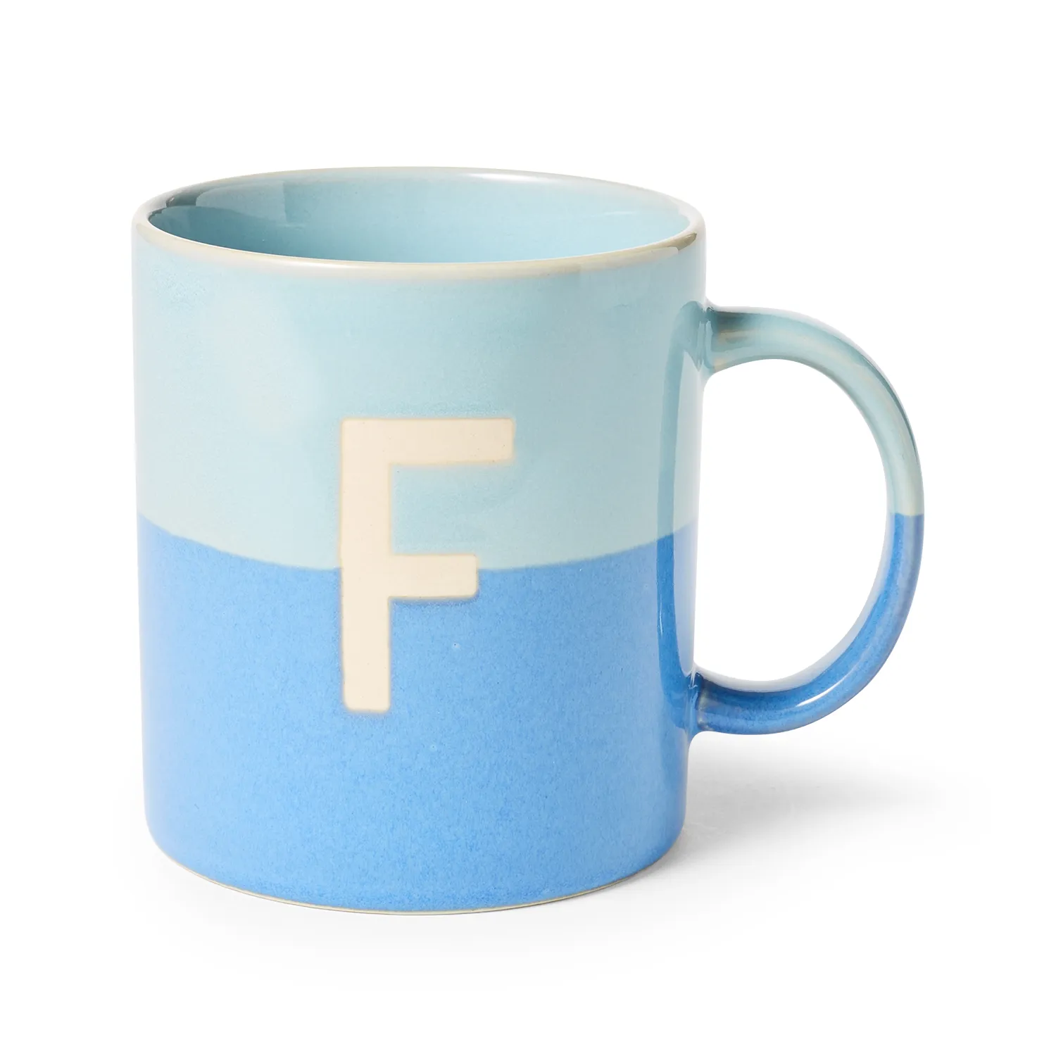 Sur La Table Color Block Monogram Mug, 16.2oz