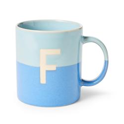 Sur La Table Color Block Monogram Mug, 16.2oz Hand warmer mug