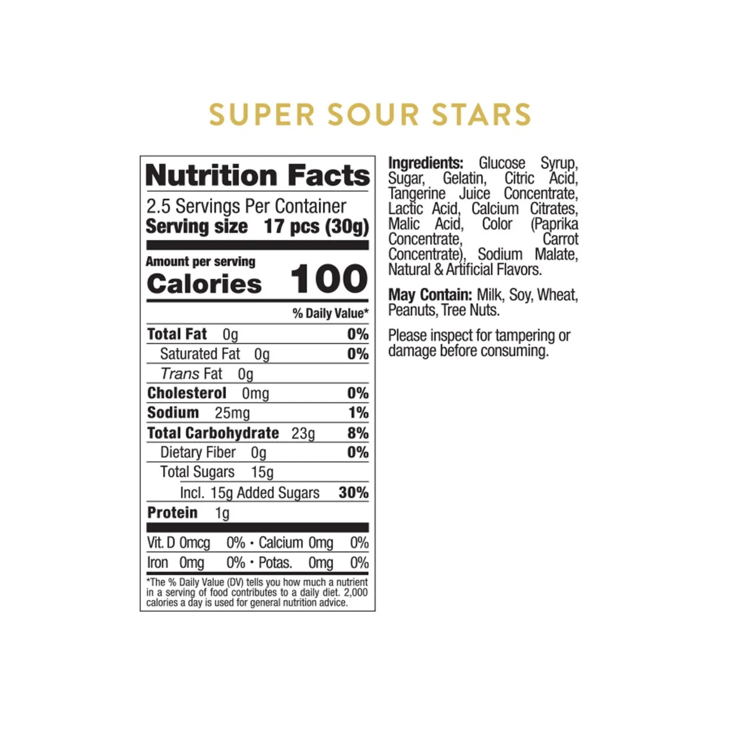 Sugarfina Super Sour Stars, Set of 4