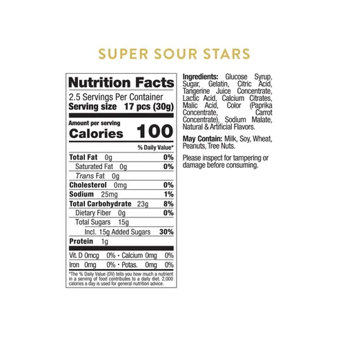 Sugarfina Super Sour Stars, Set of 4