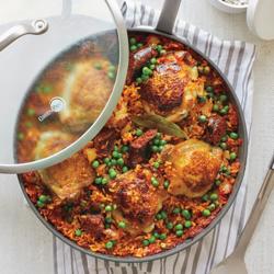 Online Summer in Spain: Chicken & Chorizo Paella (Eastern Time)