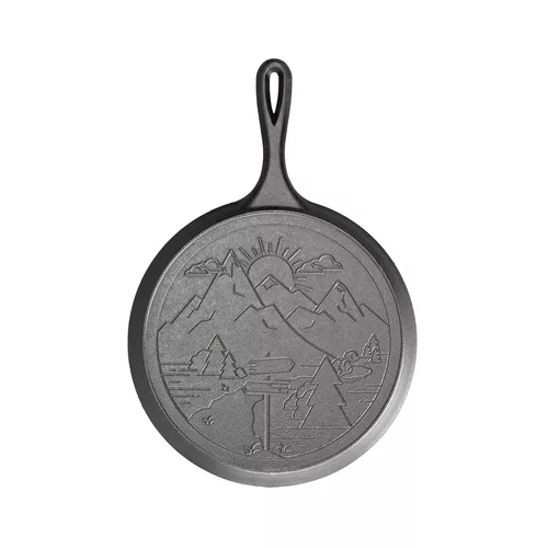 Photo of Lodge Wanderlust Cast Iron Mountain Griddle, 10.5