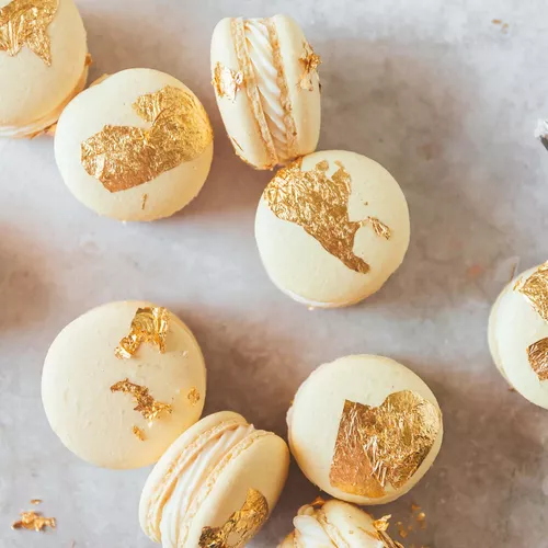 Golden Lemon Macarons