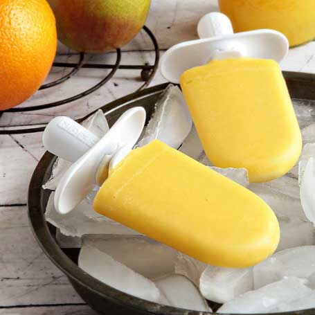 Apple, Pear and Orange Quick Pops