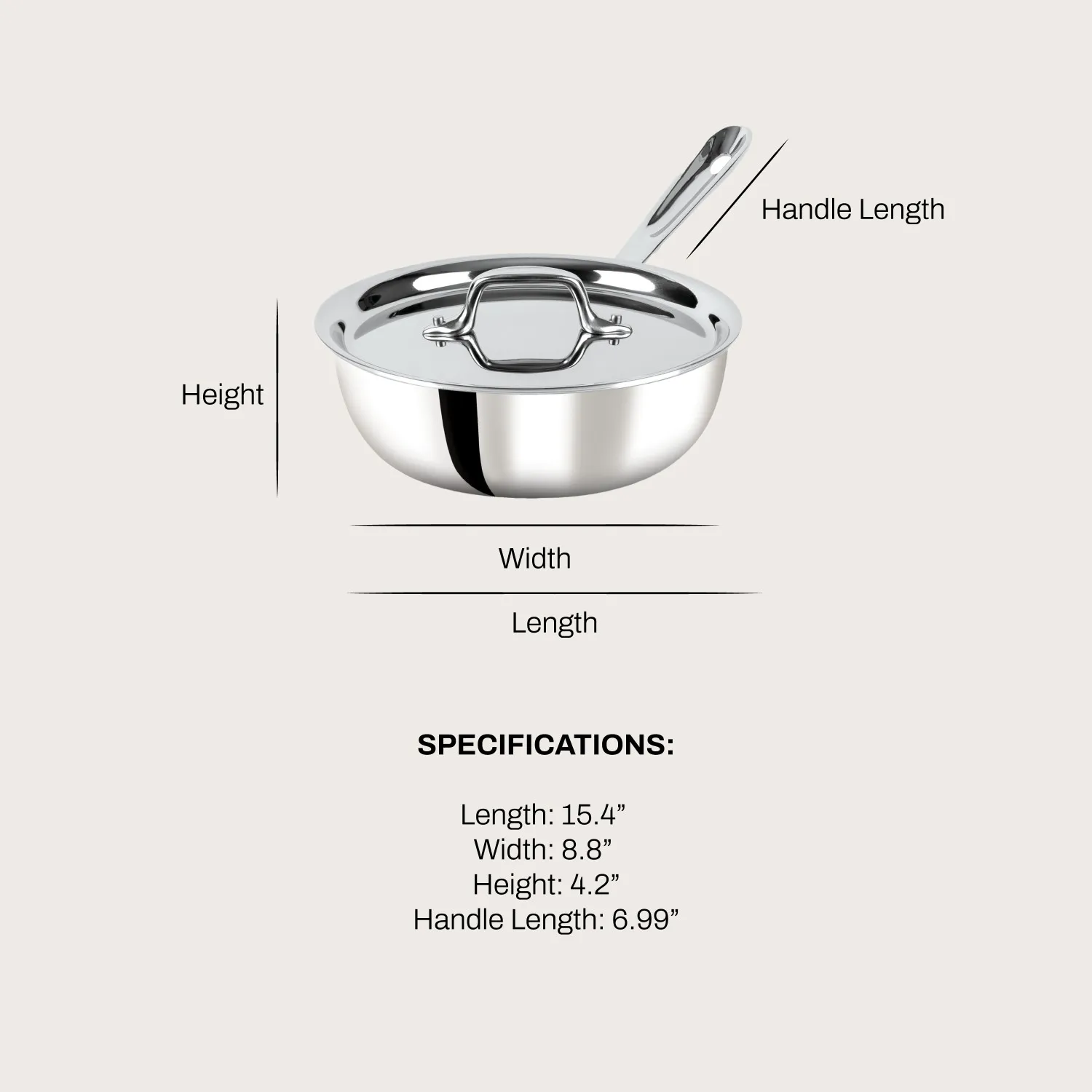 All-Clad D3 Stainless Steel Saucier