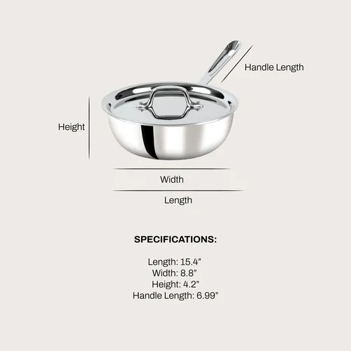 All-Clad Stainless Steel Saucier, 2 qt.
