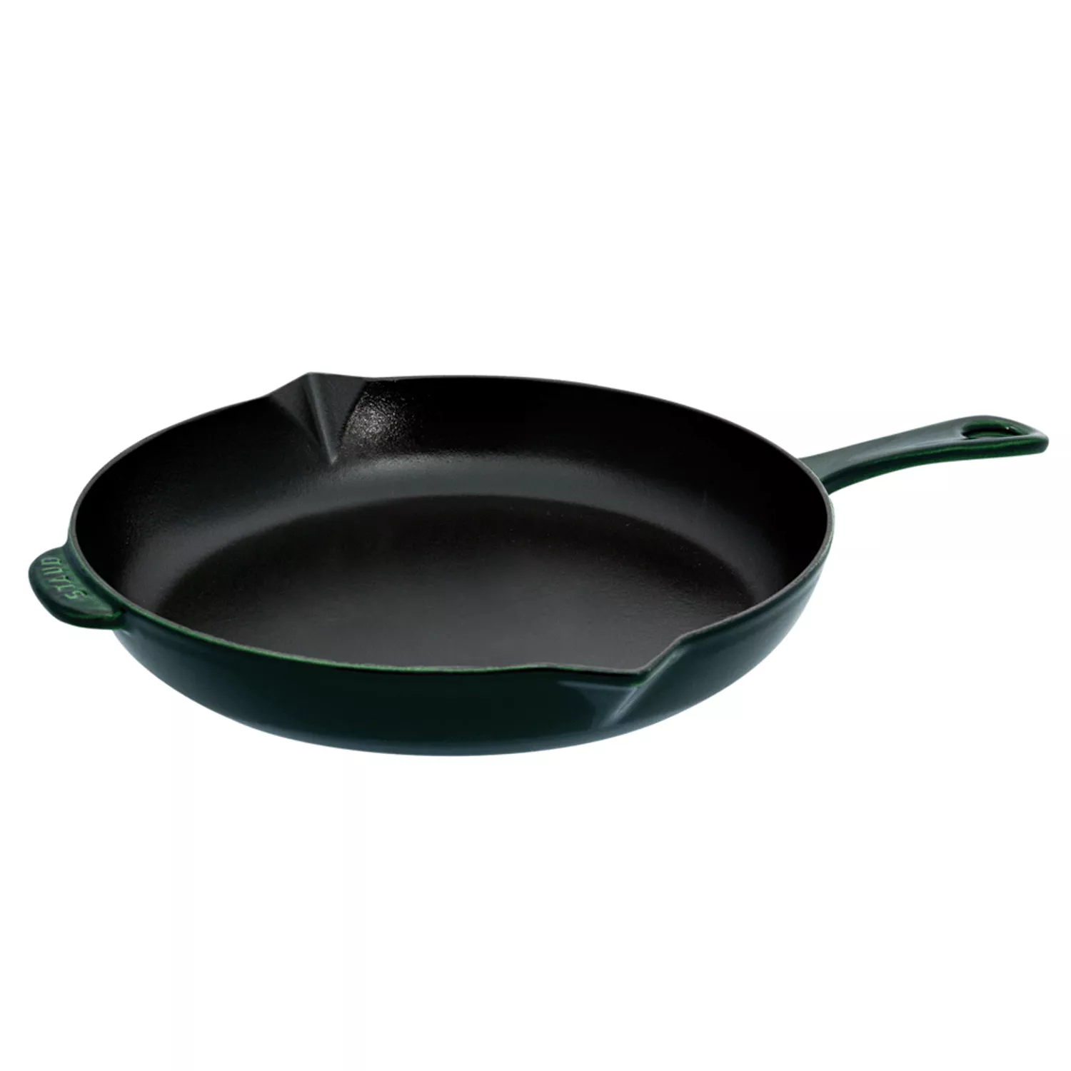 Calphalon Cast Iron Skillet, Pre-Seasoned Cookware with Large Handles and  Pour Spouts, 12-Inch, Black