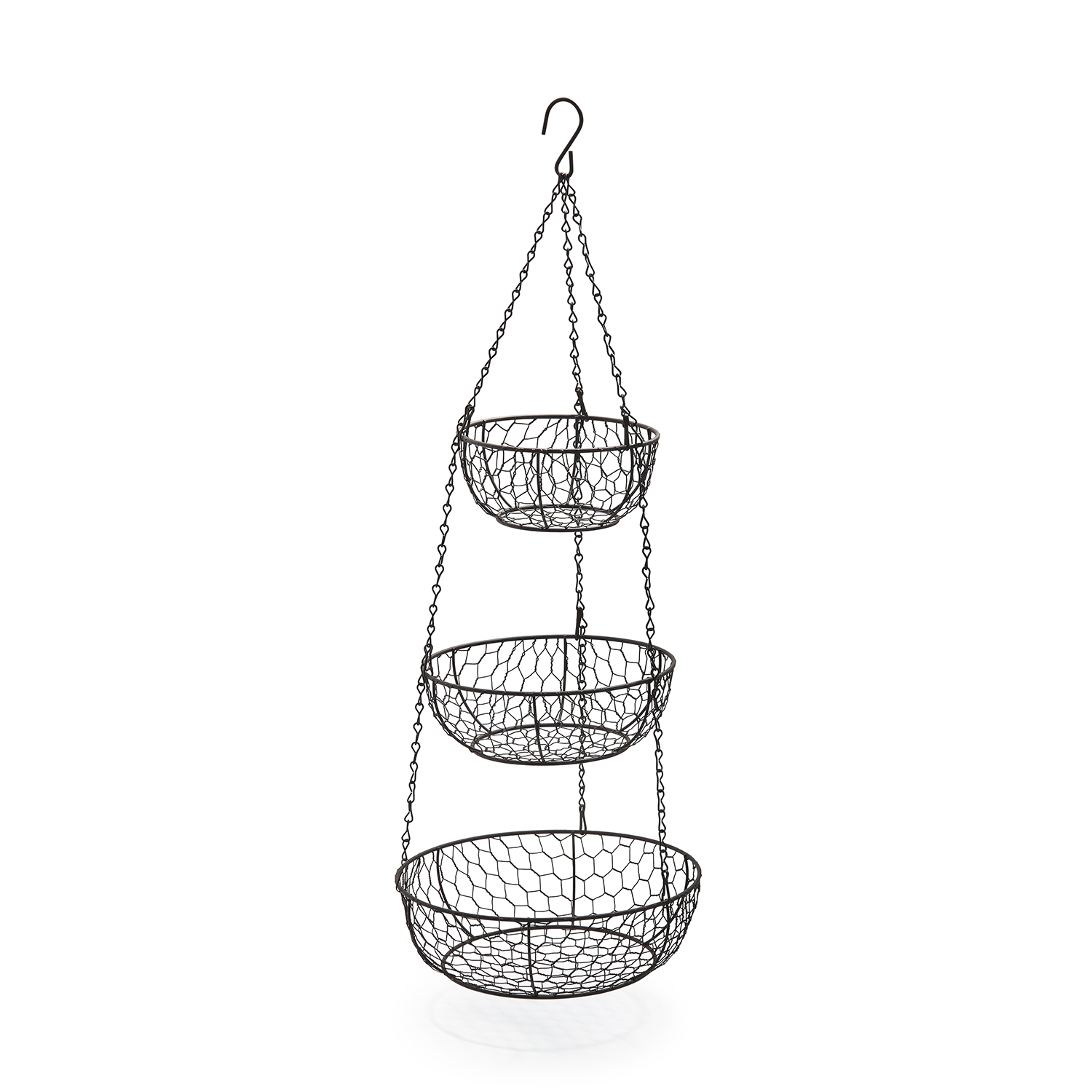 Three-Tier Hanging Basket, Bronze