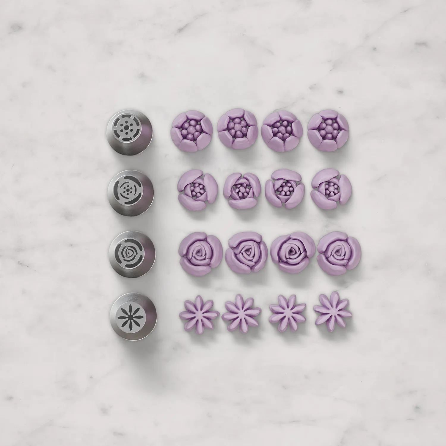 Sur La Table Russian-Style Piping Tip Set, Set of 4