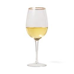 Sur La Table Optic Gold Rim Wine Glass 