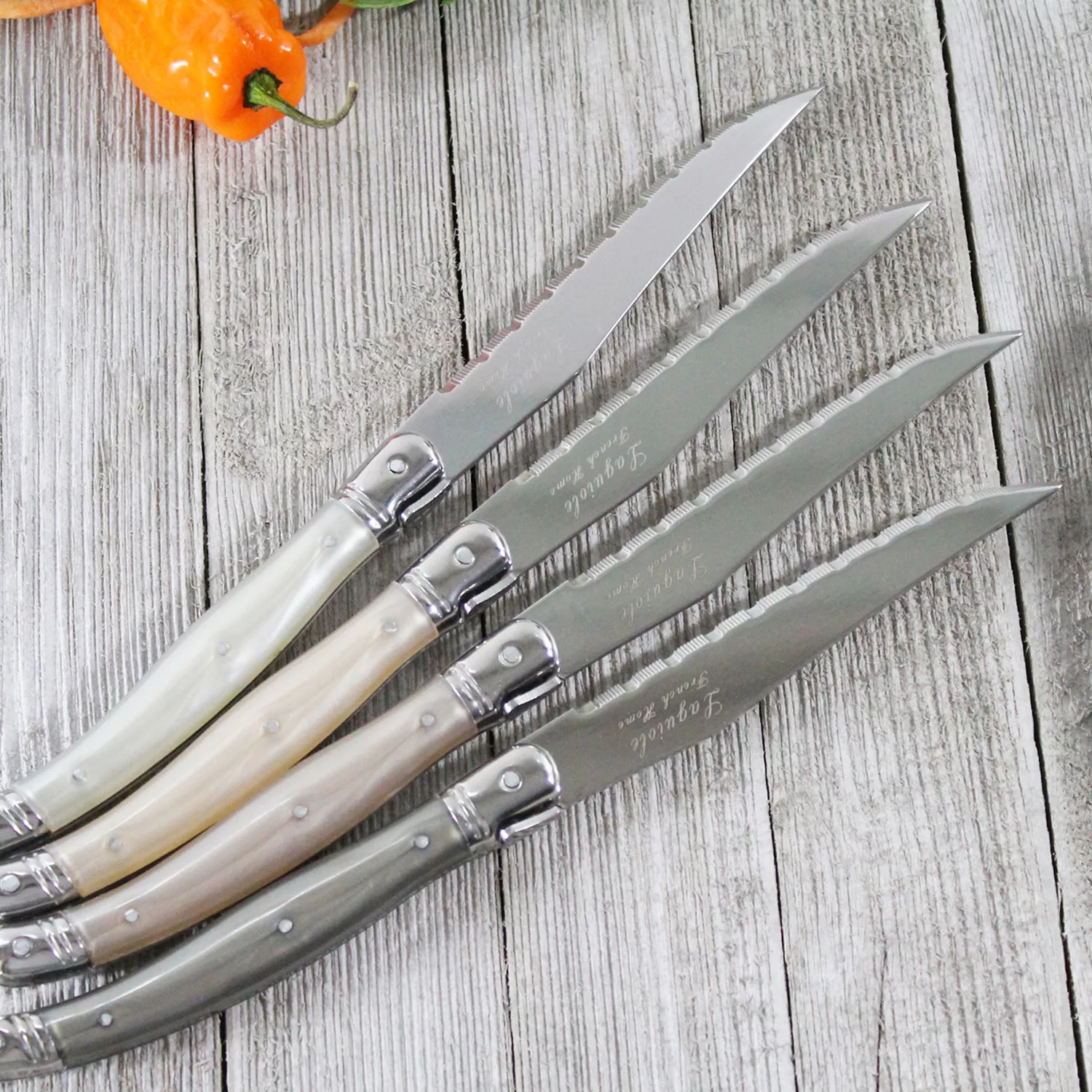 French Home Laguiole Steak Knives, Set of 4