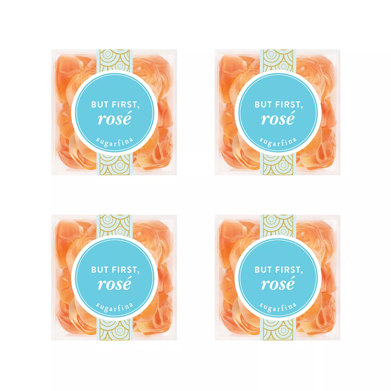 Sugarfina But First, Rosé Roses, Set of 4