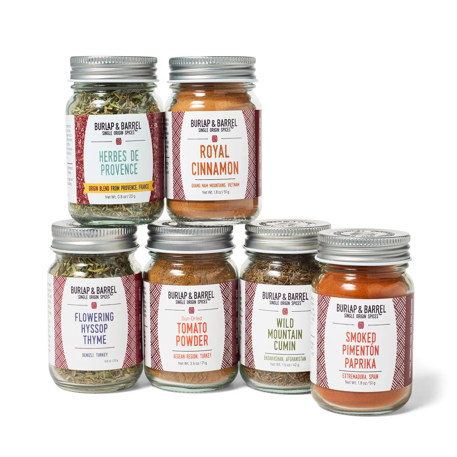 Burlap & Barrel Essential Spice Set, Set of 6