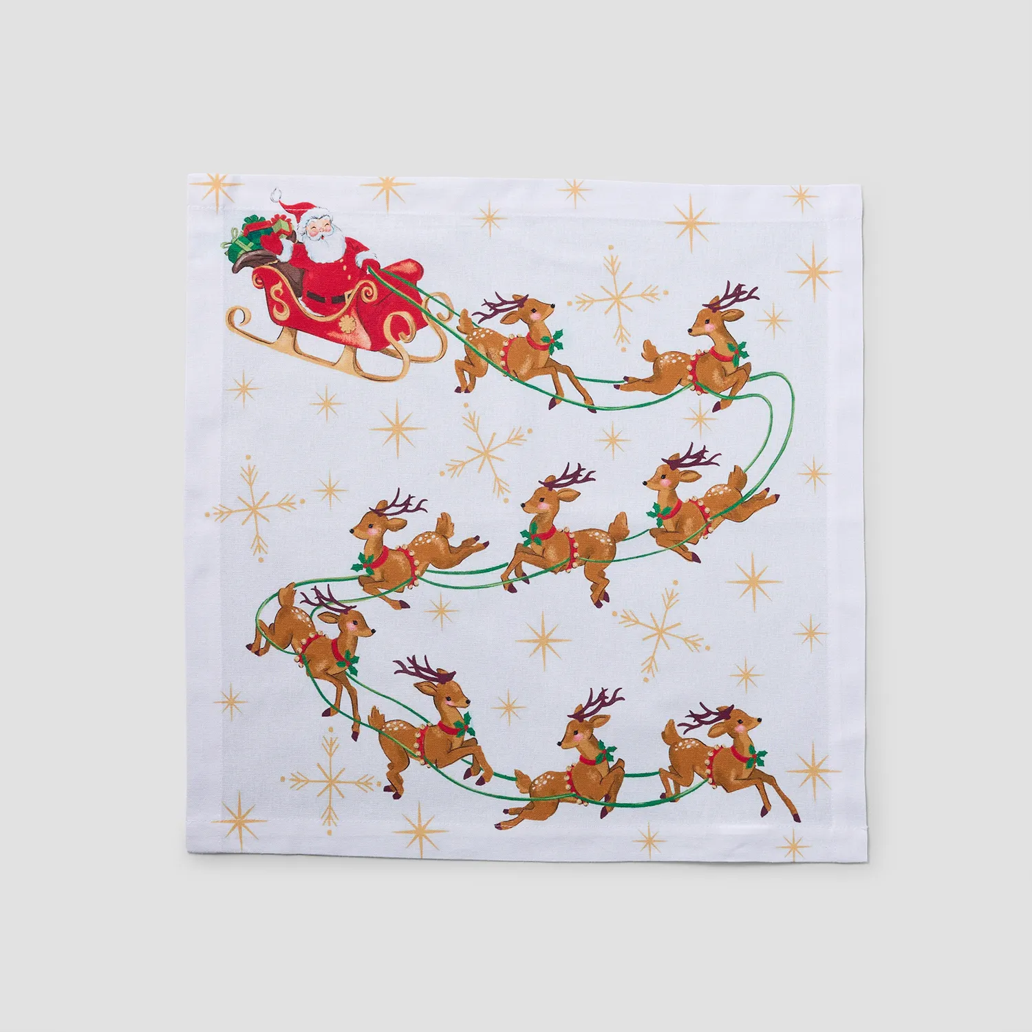 Sur La Table Jolly Santa Napkins, Set of 4