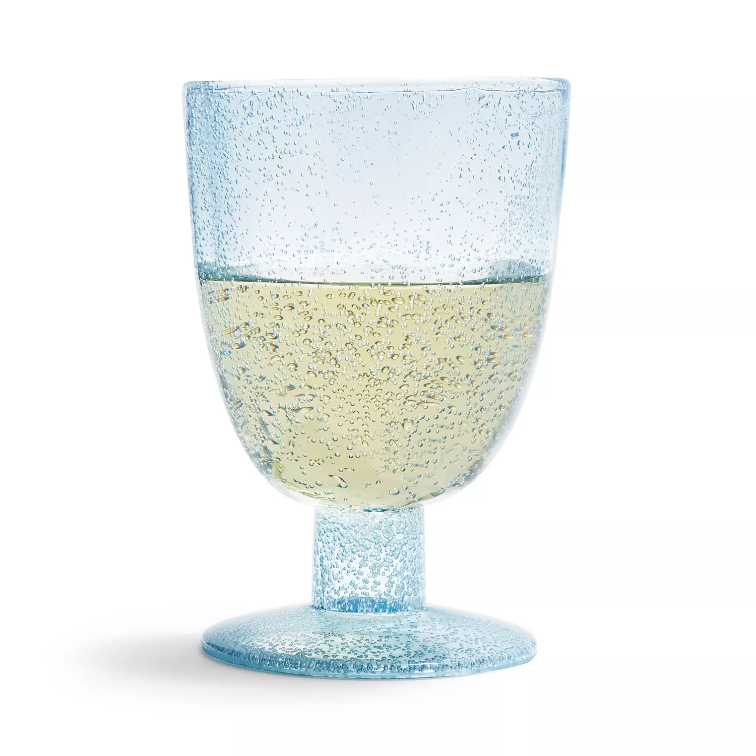 Sur La Table Blue Bubble Wine Glass, 14 oz.
