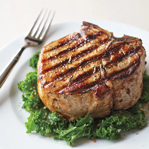 Spice-Crusted Pork Chops with Orange-Chipotle Glaze