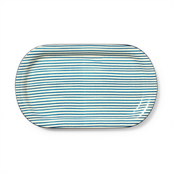 Sur La Table Bretagne Striped Oval Platter