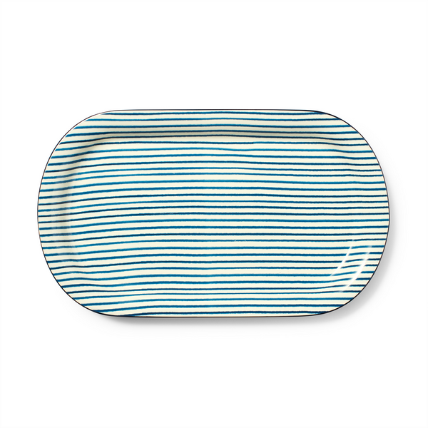 Sur La Table Bretagne Striped Oval Platter