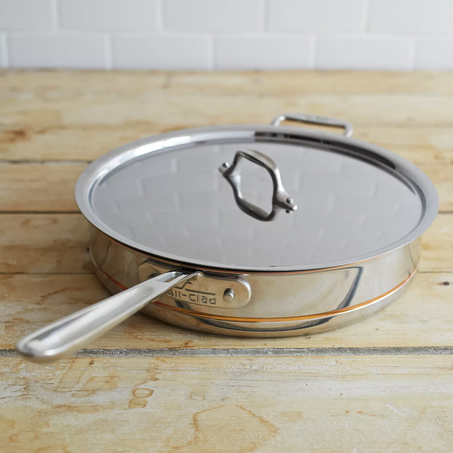 All Clad 6406 stainless steel 6 quart Copper Core 5 Ply Saute Pan