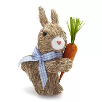 Easter Sisal Bunny Figure