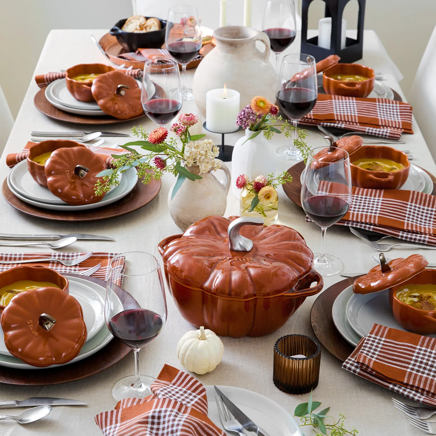 Staub Stoneware Mini Pumpkin Cocotte, .5 qt