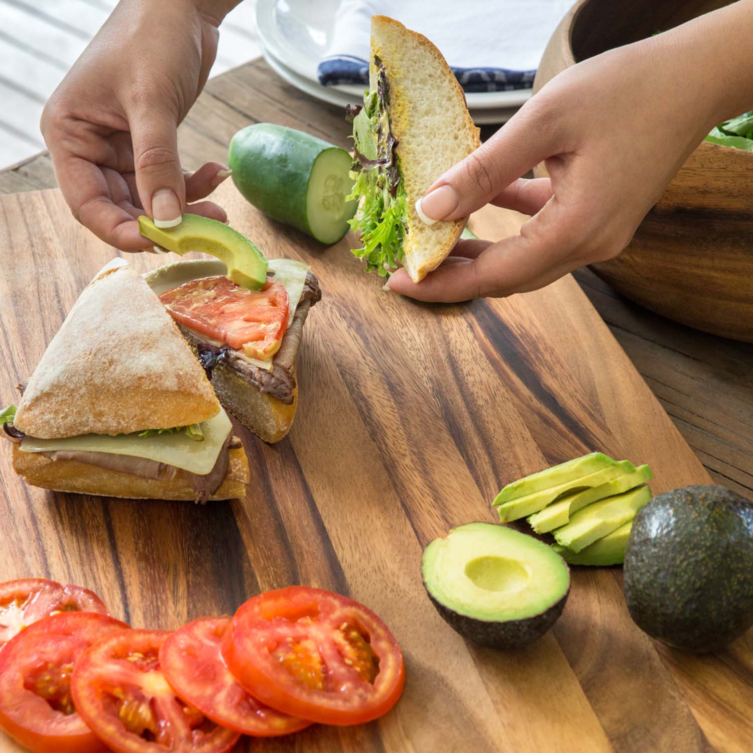 Acacia Wood Long Grain Chop Board